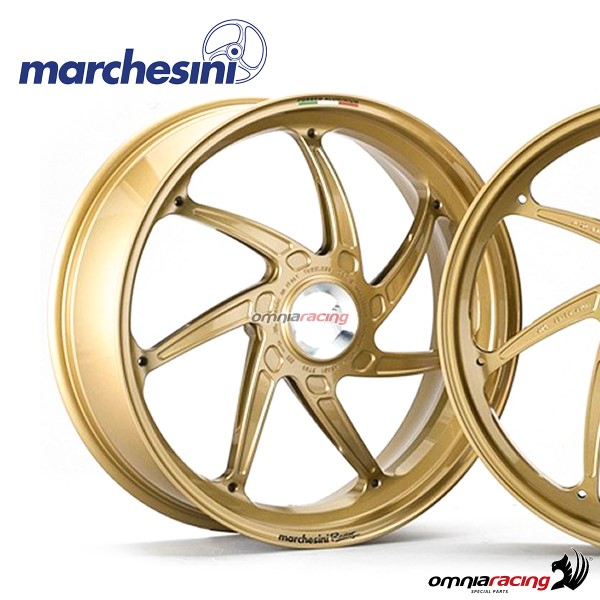 Cerchio posteriore Marchesini M7RS Genesi in alluminio Oro per Ducati 1198 Tutti i modelli 2009>