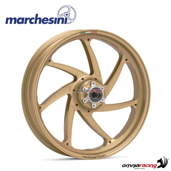 Cerchio anteriore Marchesini M7R Genesi in magnesio oro per Suzuki GSXR1000 2009>2016