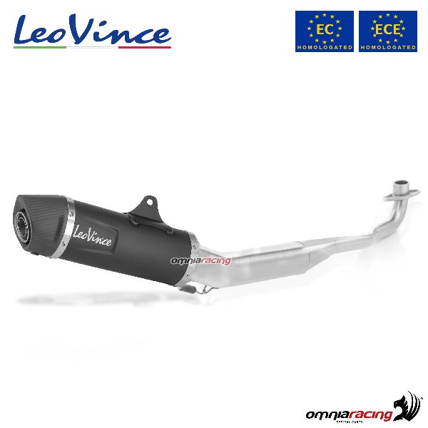 Leovince Full Exhaust System Black Steel Homologated for Vespa