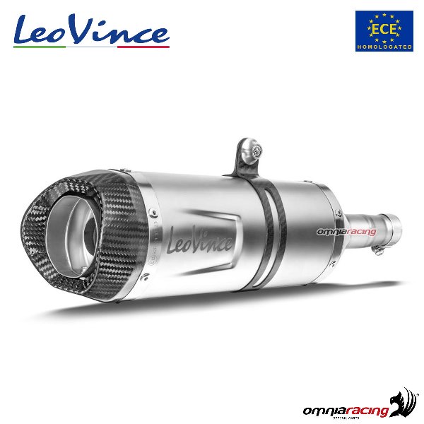 LeoVince exhaust slipon LV One Evo steel homologated for Benelli TRK502 2017>2020