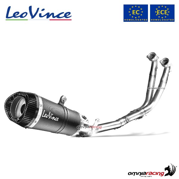 Impianto di scarico completo LeoVince LV One Evo omologato carbonio per Yamaha R7 2022>