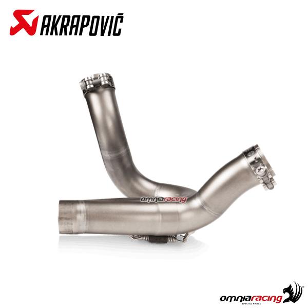 Raccordo Akrapovic racing decatalitico acciaio Ducati Monster 937 2021-2024