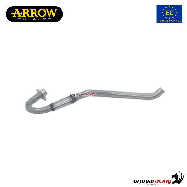 Collettore di scarico Arrow in acciaio inox omologato per Malaguti XTM125/XSM125 2019>2020