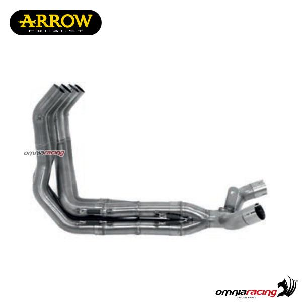 Collettore di scarico Arrow in acciaio inox racing per Kawasaki Z1000 2017>2020