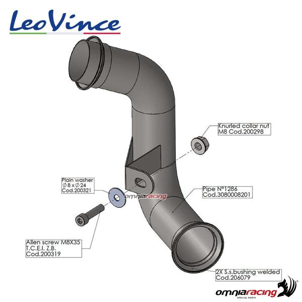 Leovince steel dekat racing link pipe CFmoto 800MT /Touring 2022-2024