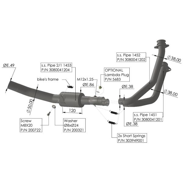 Collettori racing acciaio Leovince Honda CB750 Hornet 2023-2024