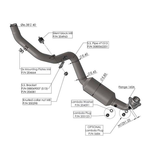 Collettore racing acciaio Leovince Honda XADV 750 2025