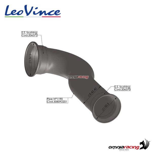 Leovince steel dekat racing link pipe Husqvarna Vitpilen 401 2018-2019