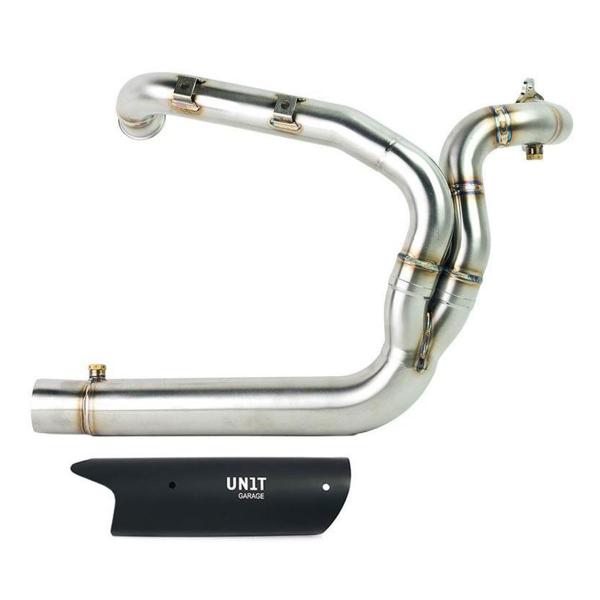 Unit Garage headers Harley Davidson Pan America 1250 | black steel Racing black heat shield