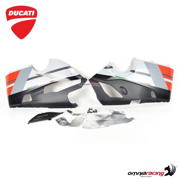 Lower right and left fairing for mounting the Akrapovic exhaust Panigale V4S Corse