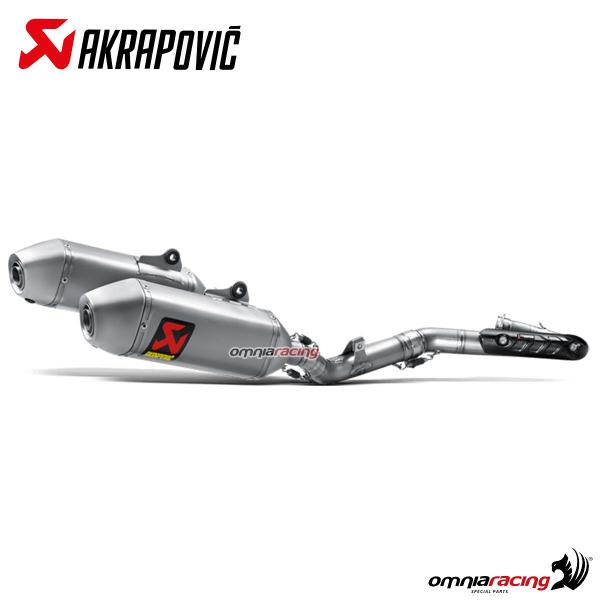 Impianto di scarico completo Akrapovic racing in titanio per Honda CRF450R 2015>2016