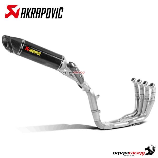 Scarico completo Akrapovic Evolution carbonio racing Yamaha YZF R1 radiatore maggiorato 2009-2014