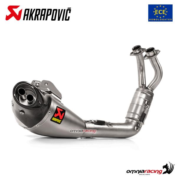 Impianto di scarico completo Akrapovic omologato in titanio per Yamaha MT07 2021>