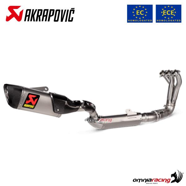 Impianto di scarico completo Akrapovic omologato in acciaio per Yamaha Tracer 900/GT 2021>