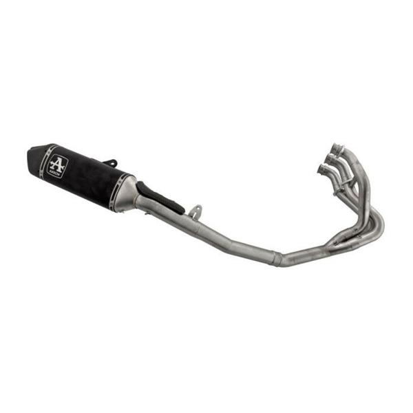 Arrow Racing black aluminum Veloce complete exhaust Triumph Street Triple 765RS 2023-2024