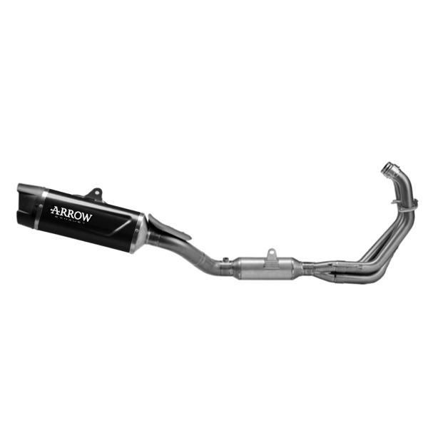 Arrow Racing black aluminum Indy Race EVO complete exhaust Yamaha Tracer 9 2025