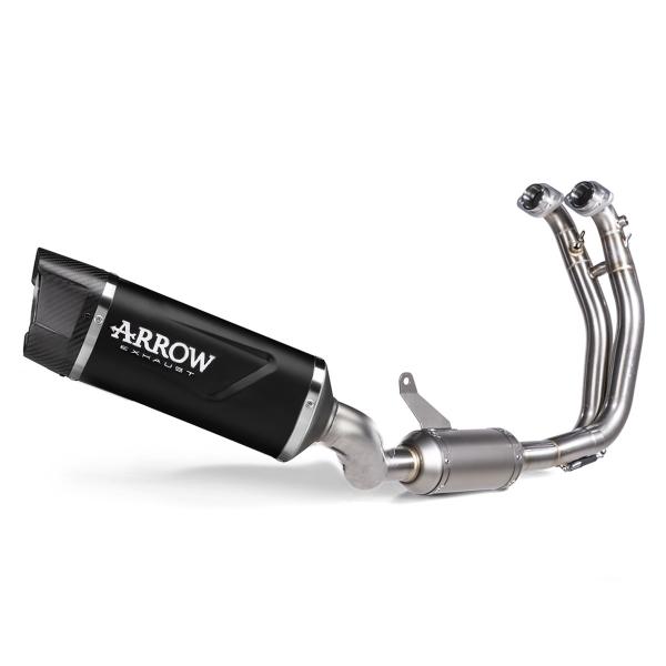 Full exhaust system Arrow Indy Race Evo black aluminum racing Yamaha MT07 2025