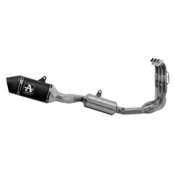 Arrow approved catalyzed black aluminum Veloce complete exhaust Triumph Daytona 660 2024-2025