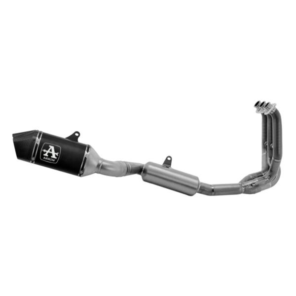 Arrow approved catalyzed black aluminum Veloce complete exhaust Triumph Trident 660 2021-2024