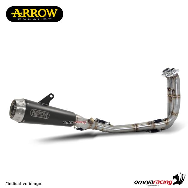 Arrow Pro-Race full system exhaust racing in steel dark for Yamaha Tracer 700 2020>2022
