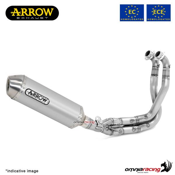Impianto di scarico completo Arrow Race-Tech omologato in alluminio per Kawasaki Ninja 650 2017>2020