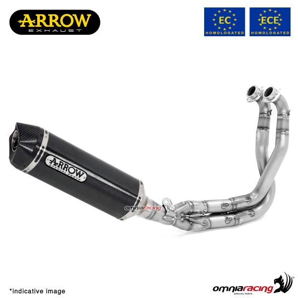 Arrow full system exhaust approved in carbon for Kawasaki Z650 2017>2020
