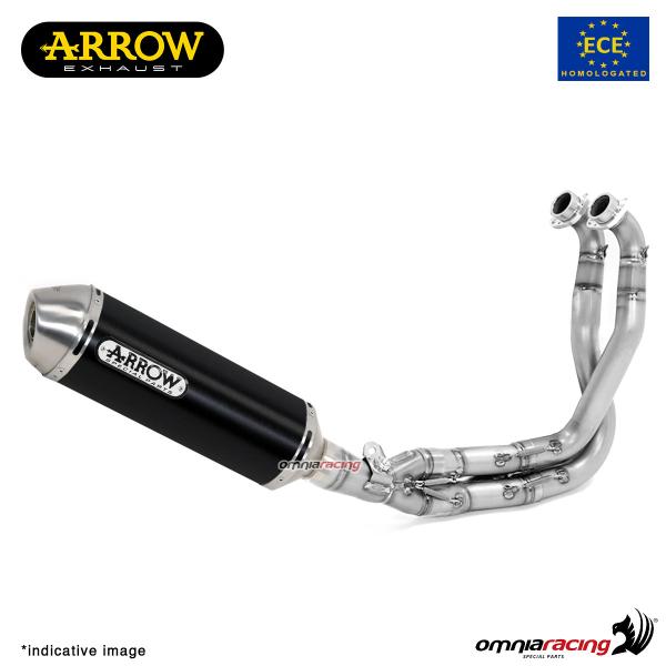 Arrow full system exhaust approved in dark aluminum for Kawasaki Z650 2017>2020