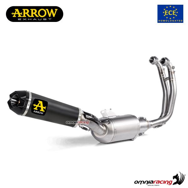 Arrow full system exhaust approved Indy Race in dark aluminum for Aprilia RS660 2020>2023
