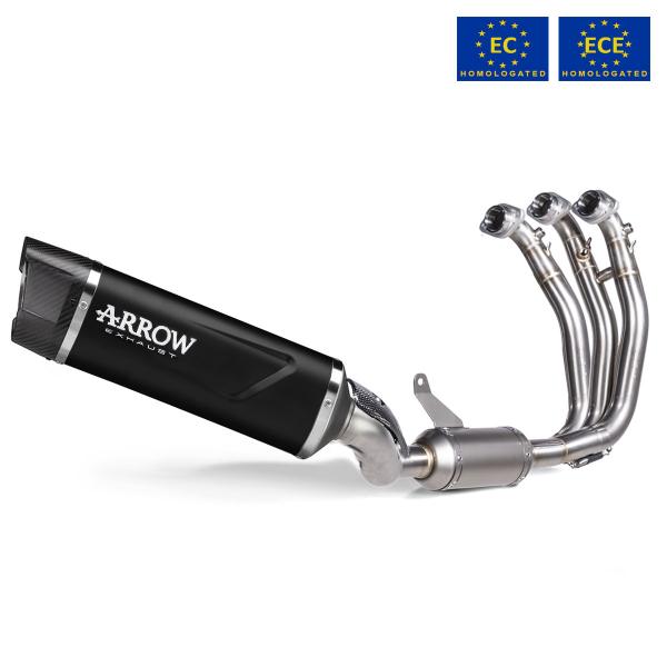 Scarico completo Arrow Indy Race Evo omologato alluminio nero Yamaha R9 2025