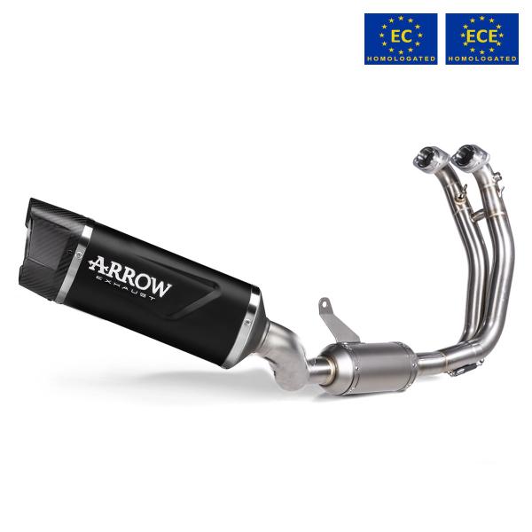 Scarico completo Arrow Indy Race Evo omologato alluminio nero Yamaha MT07 2025