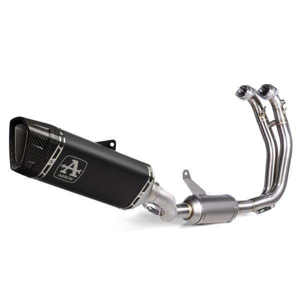 Full exhaust system Arrow Pista black titanium slip-on racing Yamaha Tmax 560 2025