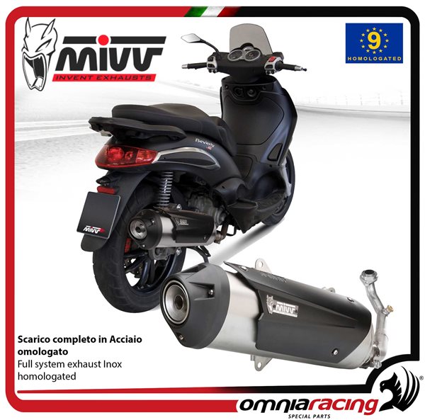 Scarico completo MIVV Urban Acciaio omologato Piaggio Beverly 125 2014-2016