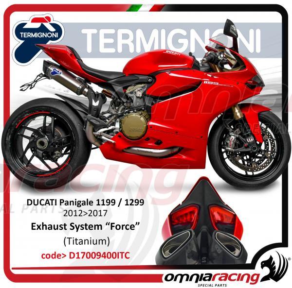 Termignoni FORCE impianto di scarico completo in titanio racing per Ducati PANIGALE 1199/1299 2012>