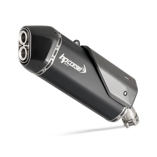 HPcorse SPS Carbon 350 Black exhaust approved Aprilia Tuareg 660 2021-2024