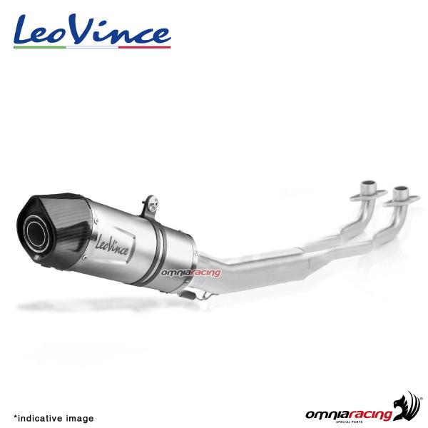 Impianto di scarico completo LeoVince LV One Evo racing in acciaio per Yamaha R3 2019>2020