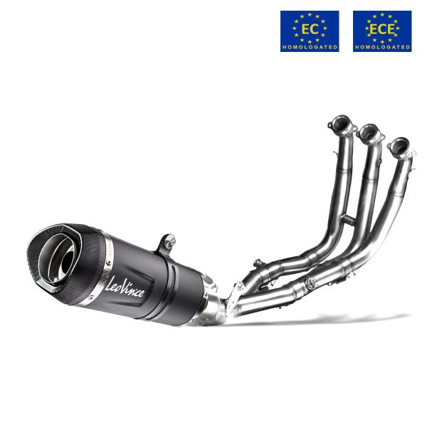 Scarico completo Leovince LV ONE EVO omologato acciaio nero Yamaha Tracer 7 2020-2024