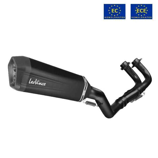 Scarico completo Leovince LV12 omologato acciaio full nero Yamaha Tmax 560 2020-2024