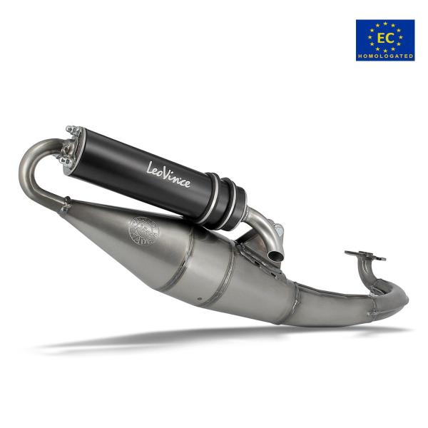 Leovince Hand Made TT complete exhaust black aluminium approved Gilera Runner 50