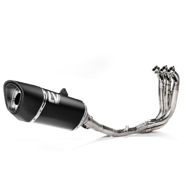 Leovince LV14R full exhaust system black steel racing Triumph Street Triple 765 R/RS 2024-2025