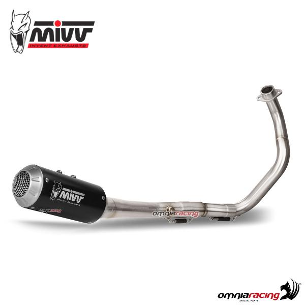 MIVV MK3 Black steel Complete exhaust Racing Yamaha XSR125 2022-2024