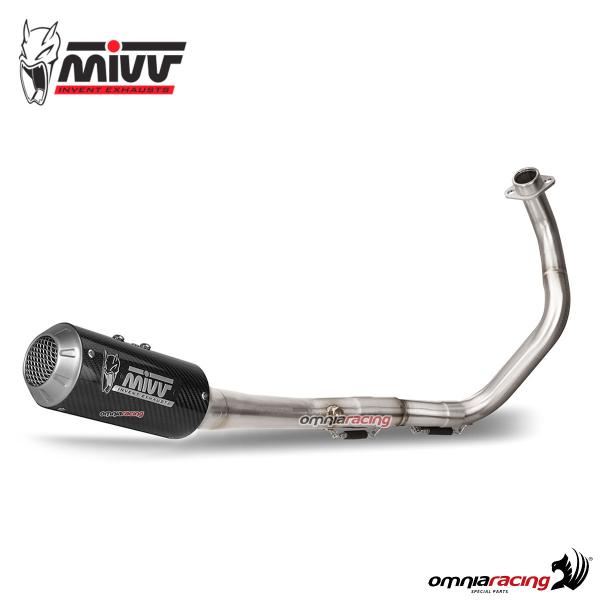 MIVV MK3 impianto di scarico completo in fibra di carbonio racing per Yamaha MT125 2020>