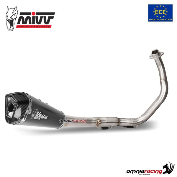 MIVV Delta Race Black steel Complete exhaust approved Vespa GTS300 2008-2020