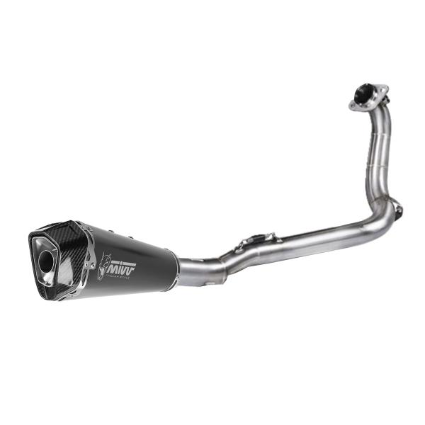 MIVV Delta Race Black steel Complete exhaust approved BMW G310R 2018-2024