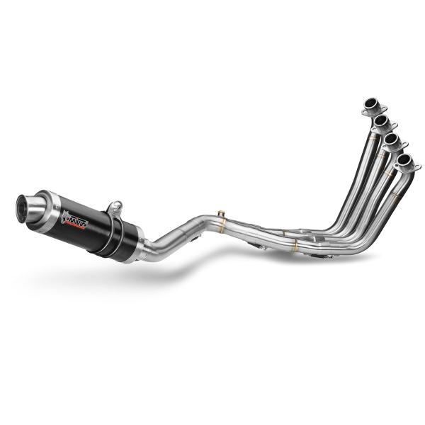 Scarico completo MIVV GP Acciaio Nero fondello Carbonio omologato Honda CB650F 2014-2018
