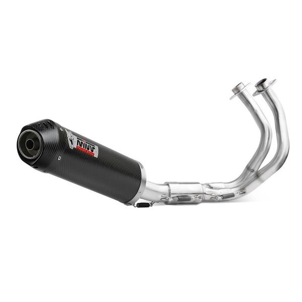 MIVV Oval Carbon with carbon end cap Complete exhaust approved Kawasaki Ninja 650 2024-2025
