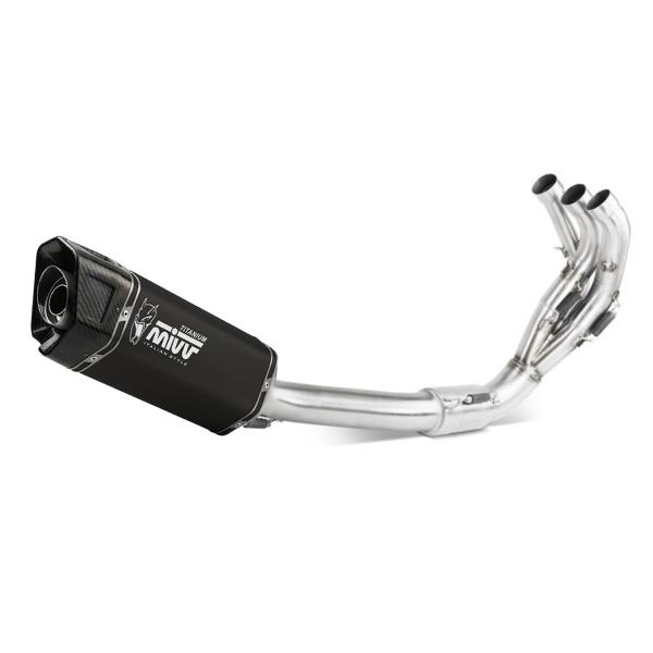 MIVV SR1 Black Titanium high Complete exhaust approved Triumph Street Triple 765R/RS 2023-2024