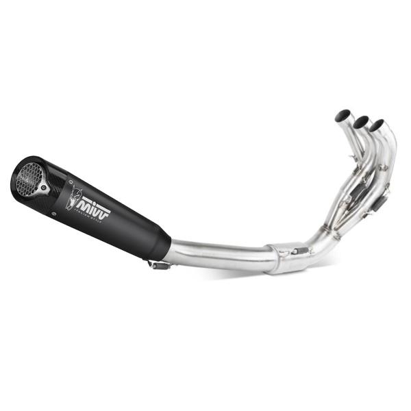 MIVV XM5 Black steel Complete exhaust Racing Triumph Street Triple 765R/RS 2023-2024