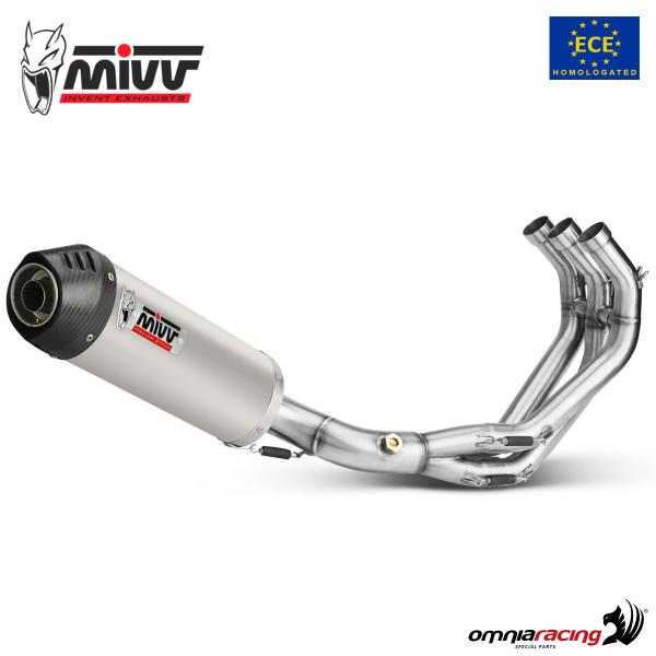 MIVV Oval Titanium with carbon end cap Complete exhaust approved Yamaha MT09 2013-2020