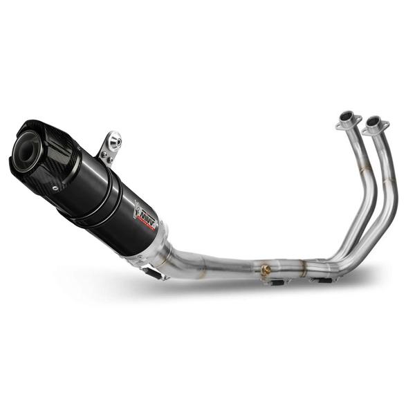 MIVV GP Carbon with carbon end cap high Complete exhaust approved Yamaha MT07 2014-2024