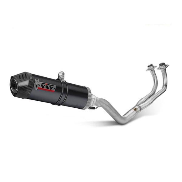 MIVV Oval Black steel with carbon end cap Complete exhaust approved Yamaha Tmax 560 2020-2021